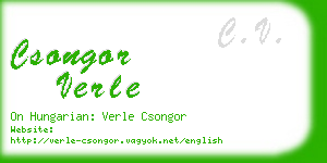 csongor verle business card